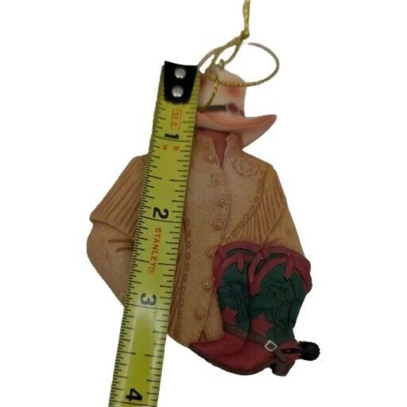 KSA Inc Kurt Adler Resin Ornament Cowboy Hat Boots And Jacket - Picture 6 of 6